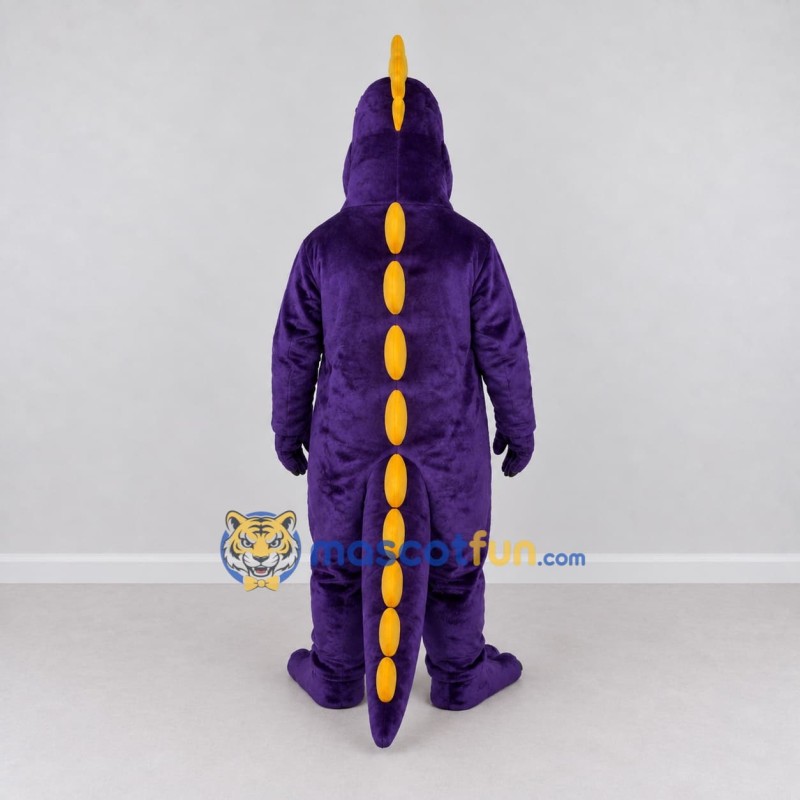 Custom Purple and Yellow Dragon Character Mascot Costume Adult Full Body Suit for Theme Parties Custom Purple and Yellow Dragon Character Mascot Costume Adult Full Body Suit for Theme Parties