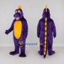 Custom Purple and Yellow Dragon Character Mascot Costume Adult Full Body Suit for Theme Parties