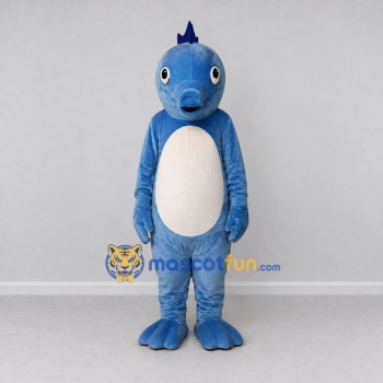 Custom Blue and White Seahorse Character Mascot Costume Adult Full Body Suit for Ocean Events Custom Blue and White Seahorse Character Mascot Costume Adult Full Body Suit for Ocean Events