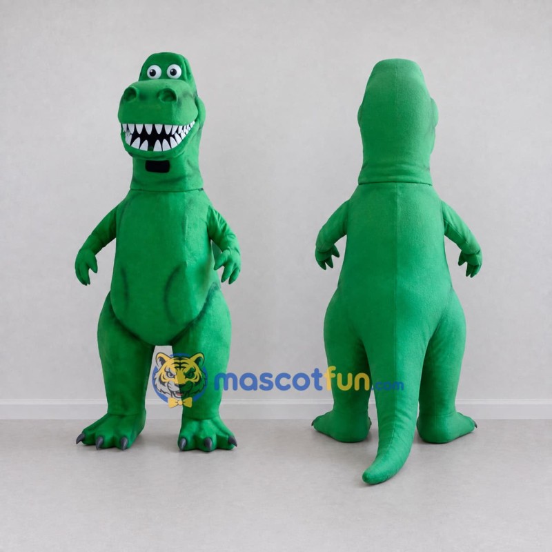 Custom Green Tyrannosaurus Character Mascot Costume Adult Full Body Suit for Dinosaur Events