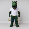 Custom Green and White Crocodile in Sportswear Mascot Costume Adult Full Body Suit for Sports Events Custom Green and White Crocodile in Sportswear Mascot Costume Adult Full Body Suit for Sports Events