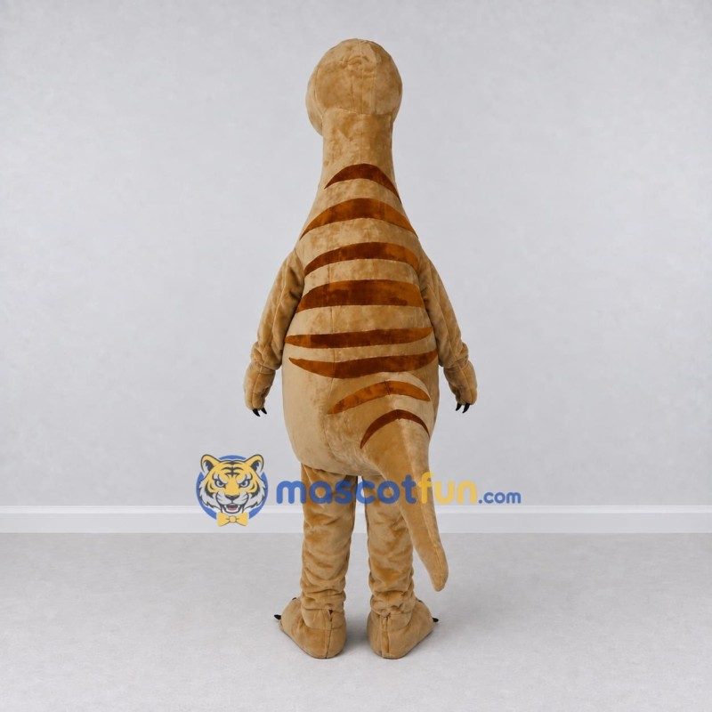 Custom Tan and Brown Dinosaur Character Mascot Costume Adult Full Body Suit for Dinosaur Events Custom Tan and Brown Dinosaur Character Mascot Costume Adult Full Body Suit for Dinosaur Events