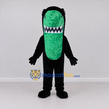 Custom Black and Green Toothy Monster Character Mascot Costume Adult Full Body Suit for Theme Parties Custom Black and Green Toothy Monster Character Mascot Costume Adult Full Body Suit for Theme Parties