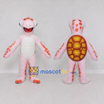 Custom Pink and Orange Sea Turtle Character Mascot Costume Adult Full Body Suit for Ocean Events
