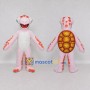 Custom Pink and Orange Sea Turtle Character Mascot Costume Adult Full Body Suit for Ocean Events