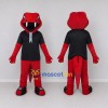 Custom Red and Black Snake in a Shirt Mascot Costume Adult Full Body Suit for Theme Parties Custom Red and Black Snake in a Shirt Mascot Costume Adult Full Body Suit for Theme Parties