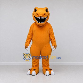 Custom Orange Tyrannosaurus Character Mascot Costume Adult Full Body Suit for Dinosaur Events