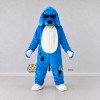 Custom Blue and White Spotted Dog with Sunglasses Mascot Costume Adult Full Body Suit for School Events Custom Blue and White Spotted Dog with Sunglasses Mascot Costume Adult Full Body Suit for School Events