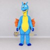 Custom Blue and Orange Winged Dragon Mascot Costume Adult Full Body Suit for Theme Parties Custom Blue and Orange Winged Dragon Mascot Costume Adult Full Body Suit for Theme Parties