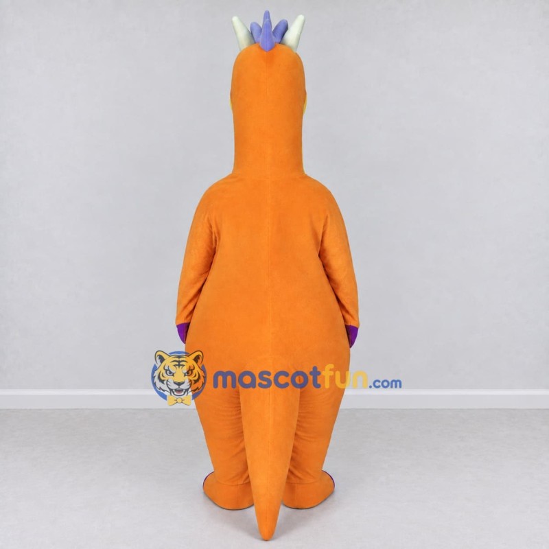 Custom Orange and Yellow Dragon Character Mascot Costume Adult Full Body Suit for Theme Parties Custom Orange and Yellow Dragon Character Mascot Costume Adult Full Body Suit for Theme Parties