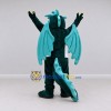 Custom Teal and White Winged Dragon in a Shirt Mascot Costume Adult Full Body Suit for Theme Parties Custom Teal and White Winged Dragon in a Shirt Mascot Costume Adult Full Body Suit for Theme Parties