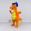 Custom Orange and Blue Wizard Dragon Mascot Costume Adult Full Body Suit for Theme Parties Custom Orange and Blue Wizard Dragon Mascot Costume Adult Full Body Suit for Theme Parties