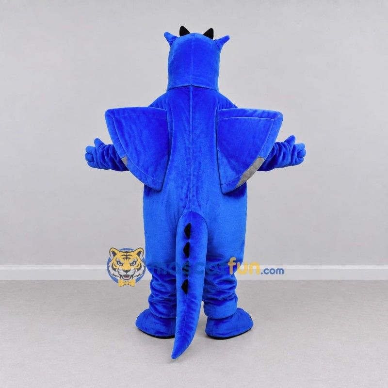 Custom Blue and Gray Winged Dragon Mascot Costume Adult Full Body Suit for Theme Parties Custom Blue and Gray Winged Dragon Mascot Costume Adult Full Body Suit for Theme Parties