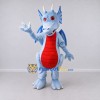 Custom Light Blue and Red Winged Dragon Mascot Costume Adult Full Body Suit for Theme Parties Custom Light Blue and Red Winged Dragon Mascot Costume Adult Full Body Suit for Theme Parties