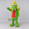 Custom Green and Yellow Winged Dragon Mascot Costume Adult Full Body Suit for Theme Parties Custom Green and Yellow Winged Dragon Mascot Costume Adult Full Body Suit for Theme Parties