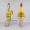 Custom White and Yellow Seahorse Character in a Vest Mascot Costume Adult Full Body Suit for Ocean Events