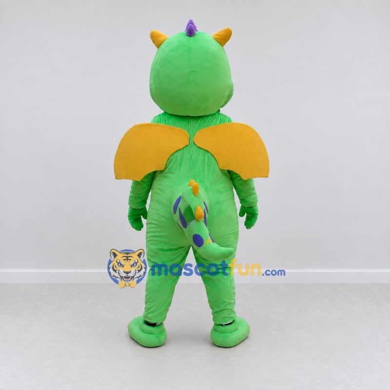 Custom Green and Yellow Winged Dragon Character Mascot Costume Adult Full Body Suit for Theme Parties Custom Green and Yellow Winged Dragon Character Mascot Costume Adult Full Body Suit for Theme Parties