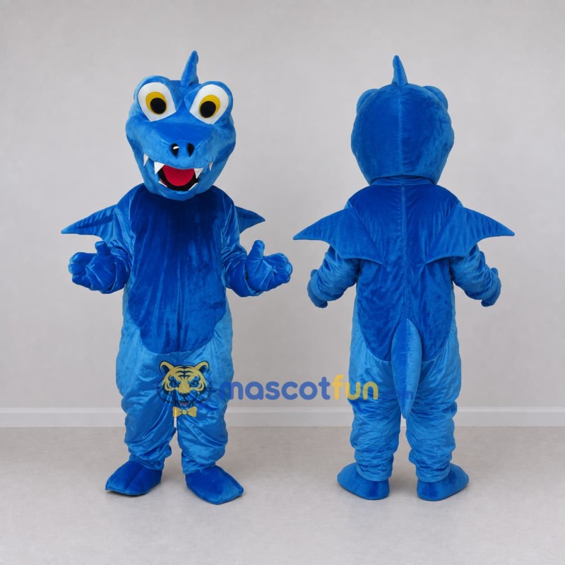 Custom Blue Winged Dragon Character Mascot Costume Adult Full Body Suit for Theme Parties Custom Blue Winged Dragon Character Mascot Costume Adult Full Body Suit for Theme Parties