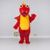 Custom Red and Yellow Winged Dragon Character Mascot Costume Adult Full Body Suit for Theme Parties Custom Red and Yellow Winged Dragon Character Mascot Costume Adult Full Body Suit for Theme Parties
