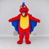 Custom Red and Blue Winged Dragon Mascot Costume Adult Full Body Suit for Theme Parties Custom Red and Blue Winged Dragon Mascot Costume Adult Full Body Suit for Theme Parties