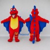 Custom Red and Blue Winged Dragon Mascot Costume Adult Full Body Suit for Theme Parties Custom Red and Blue Winged Dragon Mascot Costume Adult Full Body Suit for Theme Parties