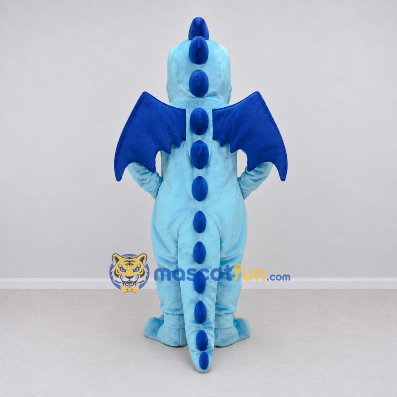 Custom Light Blue and Yellow Winged Dragon Mascot Costume Adult Full Body Suit for Theme Parties Custom Light Blue and Yellow Winged Dragon Mascot Costume Adult Full Body Suit for Theme Parties