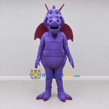Custom Purple and Burgundy Winged Dragon Mascot Costume Adult Full Body Suit for Theme Parties Custom Purple and Burgundy Winged Dragon Mascot Costume Adult Full Body Suit for Theme Parties