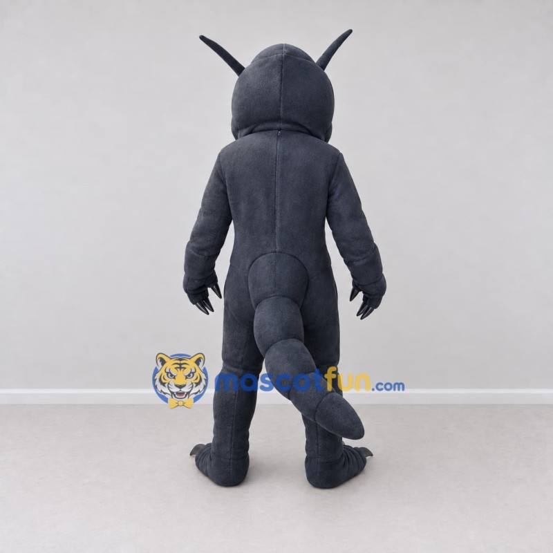 Custom Dark Gray Horned Scorpion Monster Mascot Costume Adult Full Body Suit for Theme Parties