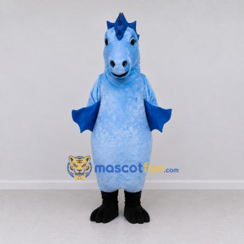 Custom Light Blue Seahorse Character Mascot Costume Adult Full Body Suit for Ocean Events Custom Light Blue Seahorse Character Mascot Costume Adult Full Body Suit for Ocean Events