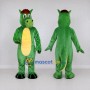 Custom Green and Yellow Dragon Character Mascot Costume Adult Full Body Suit for Theme Parties