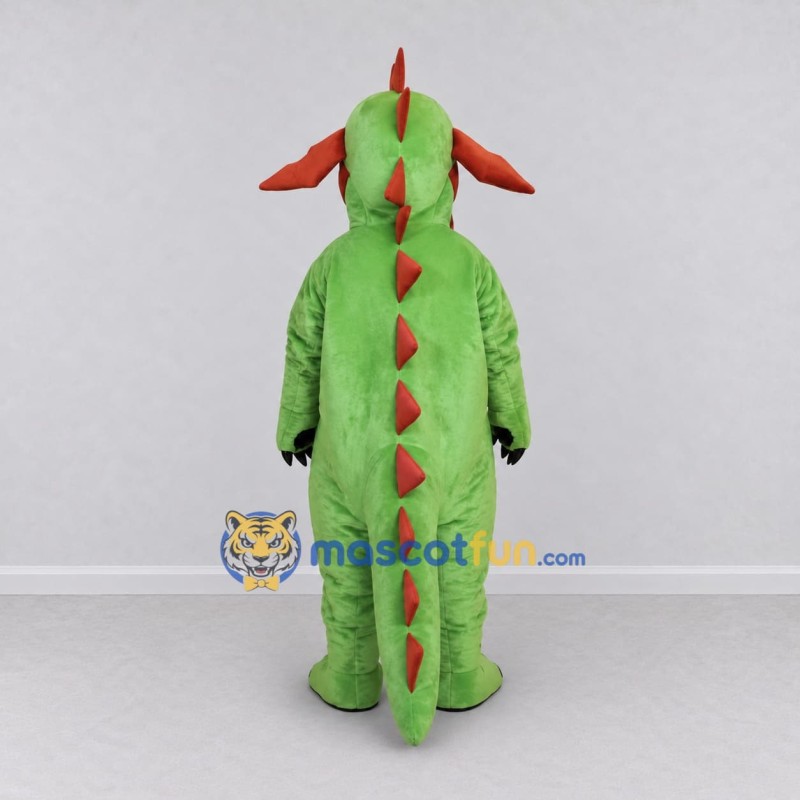 Custom Light Green and Red Dragon Character Mascot Costume Adult Full Body Suit for Theme Parties Custom Light Green and Red Dragon Character Mascot Costume Adult Full Body Suit for Theme Parties