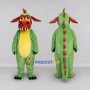 Custom Light Green and Red Dragon Character Mascot Costume Adult Full Body Suit for Theme Parties