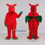 Custom Red and Green Winged Dragon Character Mascot Costume Adult Full Body Suit for Theme Parties