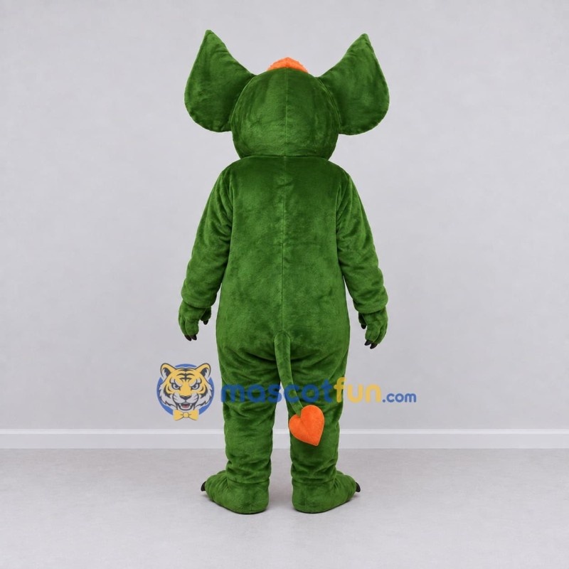 Custom Green and Orange Big-Eared Monster Character Mascot Costume Adult Full Body Suit for Theme Parties Custom Green and Orange Big-Eared Monster Character Mascot Costume Adult Full Body Suit for Theme Parties