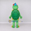 Custom Green and Yellow Turtle Character with a Cap Mascot Costume Adult Full Body Suit for School Events Custom Green and Yellow Turtle Character with a Cap Mascot Costume Adult Full Body Suit for School Events