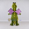 Custom Green and Purple Winged Dragon Mascot Costume Adult Full Body Suit for Theme Parties Custom Green and Purple Winged Dragon Mascot Costume Adult Full Body Suit for Theme Parties