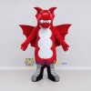 Custom Red and White Winged Dragon Mascot Costume Adult Full Body Suit for Theme Parties Custom Red and White Winged Dragon Mascot Costume Adult Full Body Suit for Theme Parties