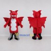 Custom Red and White Winged Dragon Mascot Costume Adult Full Body Suit for Theme Parties Custom Red and White Winged Dragon Mascot Costume Adult Full Body Suit for Theme Parties