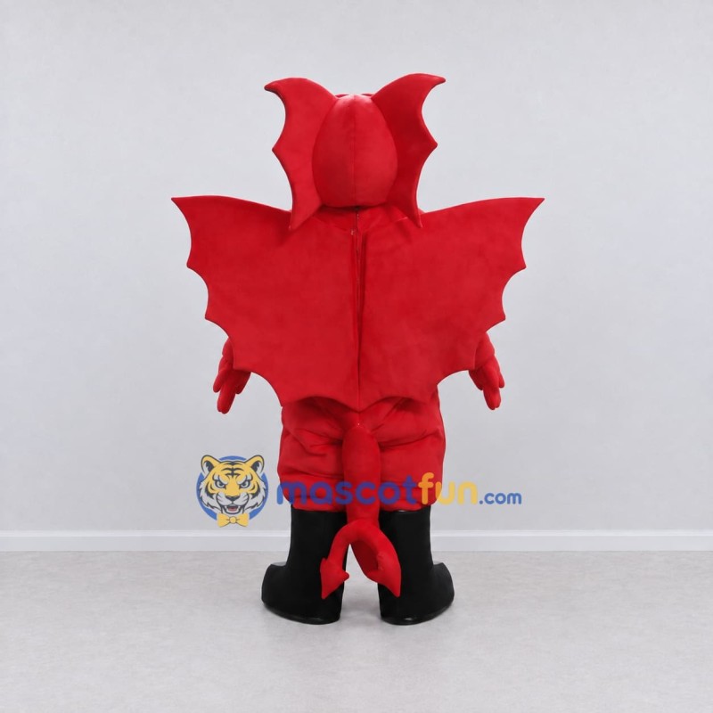 Custom Red and White Winged Dragon Mascot Costume Adult Full Body Suit for Theme Parties Custom Red and White Winged Dragon Mascot Costume Adult Full Body Suit for Theme Parties