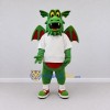 Custom Green and White Winged Dragon in Sportswear Mascot Costume Adult Full Body Suit for Sports Events Custom Green and White Winged Dragon in Sportswear Mascot Costume Adult Full Body Suit for Sports Events