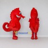Custom Red Seahorse Character Mascot Costume Adult Full Body Suit for Ocean Events Custom Red Seahorse Character Mascot Costume Adult Full Body Suit for Ocean Events