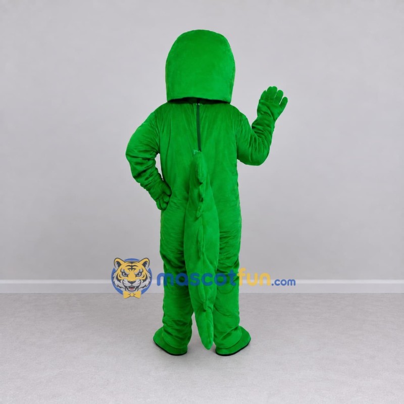 Custom Green and White Crocodile Character Mascot Costume Adult Full Body Suit for Wildlife Events Custom Green and White Crocodile Character Mascot Costume Adult Full Body Suit for Wildlife Events