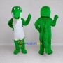 Custom Green and White Crocodile Character Mascot Costume Adult Full Body Suit for Wildlife Events