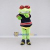 Custom Light Green and Navy Blue Frog Character in Sportswear Mascot Costume Adult Full Body Suit for Sports Events Custom Light Green and Navy Blue Frog Character in Sportswear Mascot Costume Adult Full Body Suit for Sports Events
