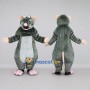 Custom Gray and White Rat Character Mascot Costume Adult Full Body Suit for School Events