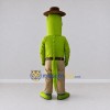 Custom Green and Tan Dinosaur Character in a Hat and Pants Mascot Costume Adult Full Body Suit for Theme Parties Custom Green and Tan Dinosaur Character in a Hat and Pants Mascot Costume Adult Full Body Suit for Theme Parties