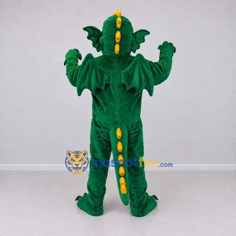 Custom Green and Cream Winged Dragon Mascot Costume Adult Full Body Suit for Theme Parties Custom Green and Cream Winged Dragon Mascot Costume Adult Full Body Suit for Theme Parties
