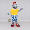 Custom Gray and Yellow Marine Animal Character in Casual Clothes Mascot Costume Adult Full Body Suit for Ocean Events Custom Gray and Yellow Marine Animal Character in Casual Clothes Mascot Costume Adult Full Body Suit for Ocean Events