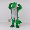Custom Green and Gray Crocodile Mascot Costume Adult Full Body Suit for Wildlife Events Custom Green and Gray Crocodile Mascot Costume Adult Full Body Suit for Wildlife Events