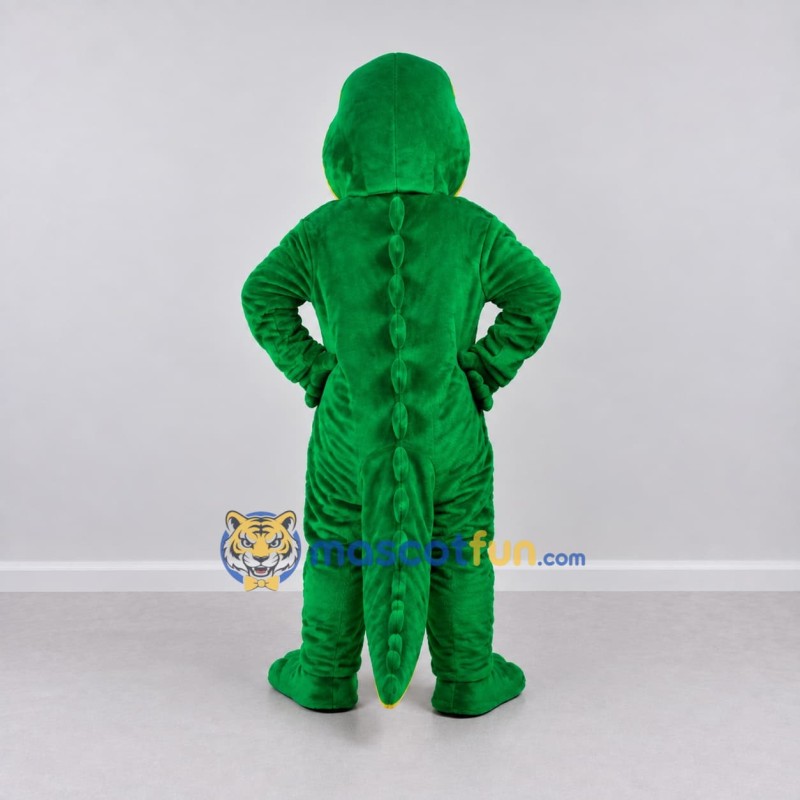 Custom Green and Yellow Fierce Crocodile Mascot Costume Adult Full Body Suit for Wildlife Events Custom Green and Yellow Fierce Crocodile Mascot Costume Adult Full Body Suit for Wildlife Events